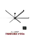 PANDORA V180e Ø 3.6m Black- White | quạt trần, quạt cao cấp, quạt trần công nghiệp
