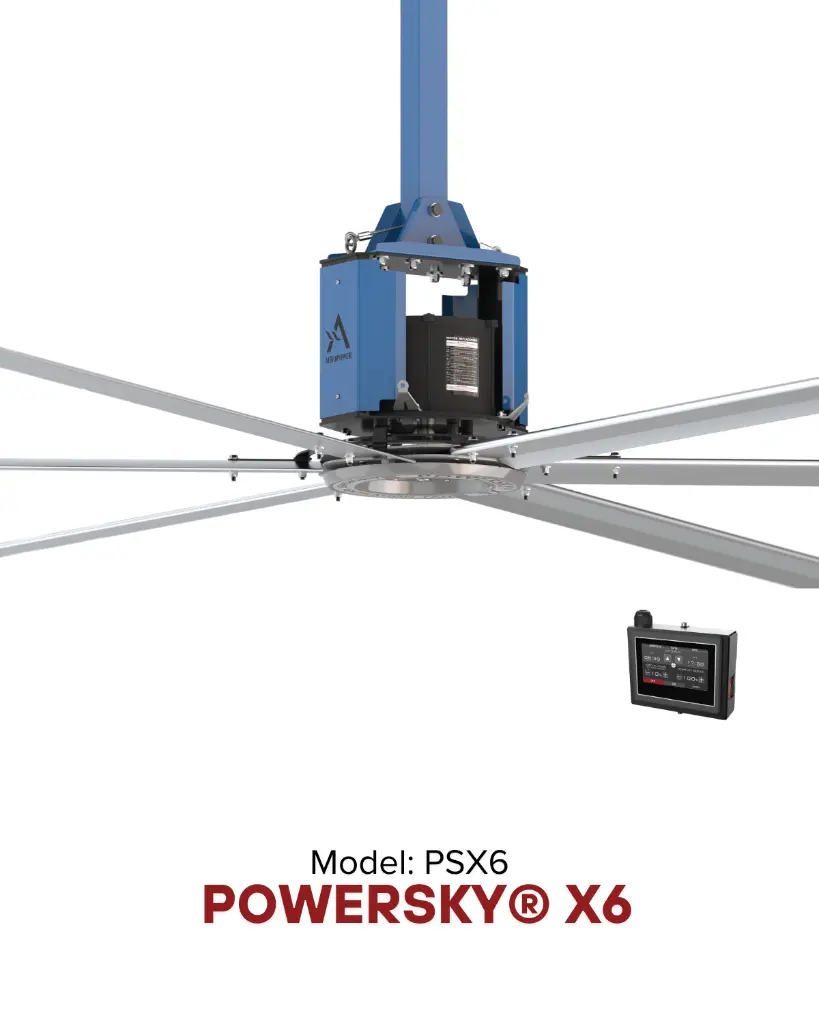POWERSKY® X6 Taiwan Ø3.0m | quạt trần, quạt cao cấp, quạt trần công nghiệp